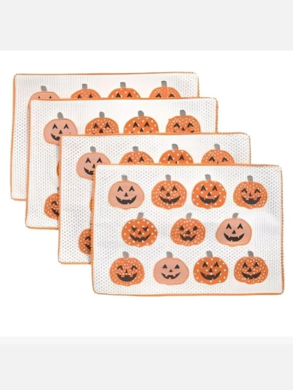 Rachel Zoe Jack O Lantern Halloween Placemat Set Of 4